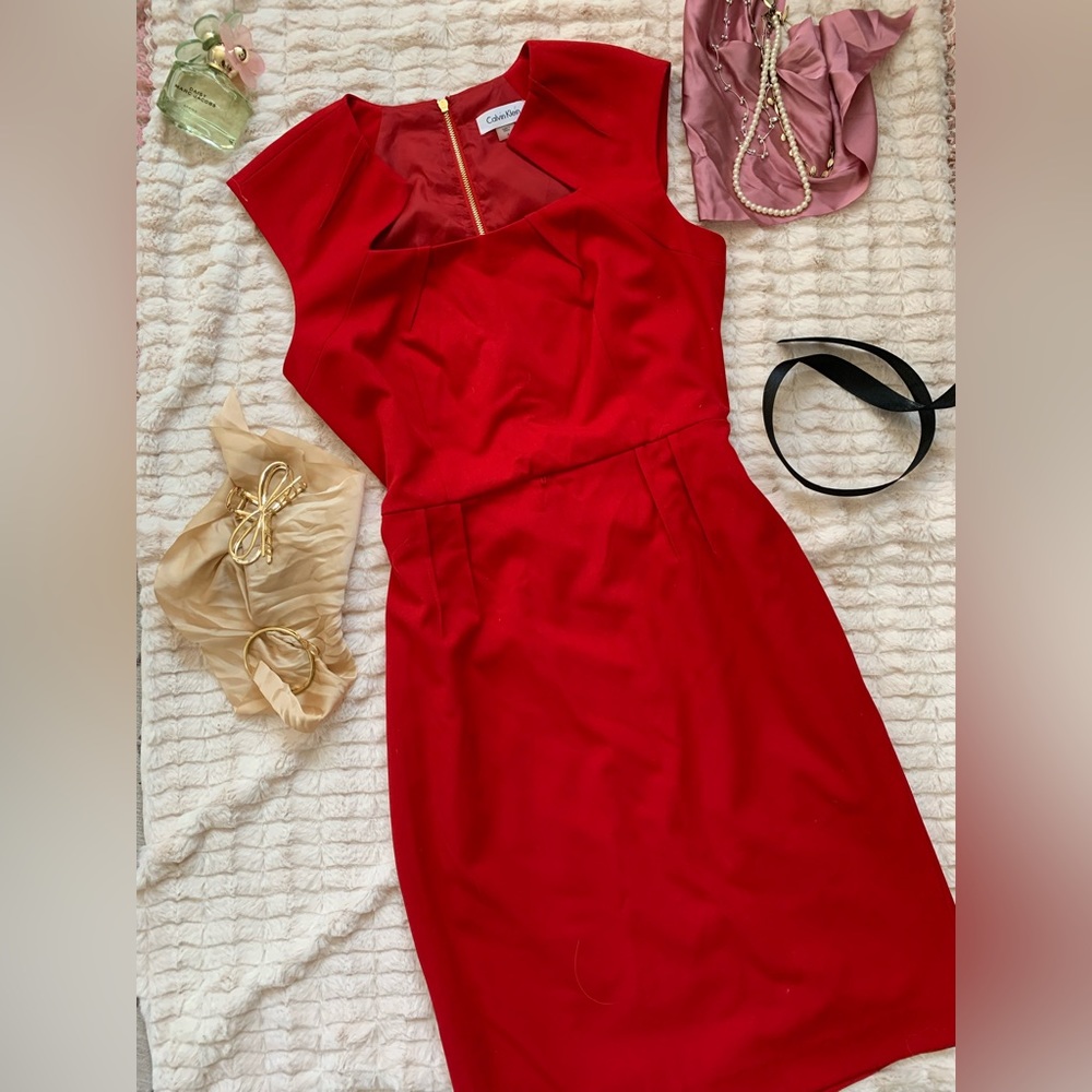 Calvin Klein Bright Red Dress